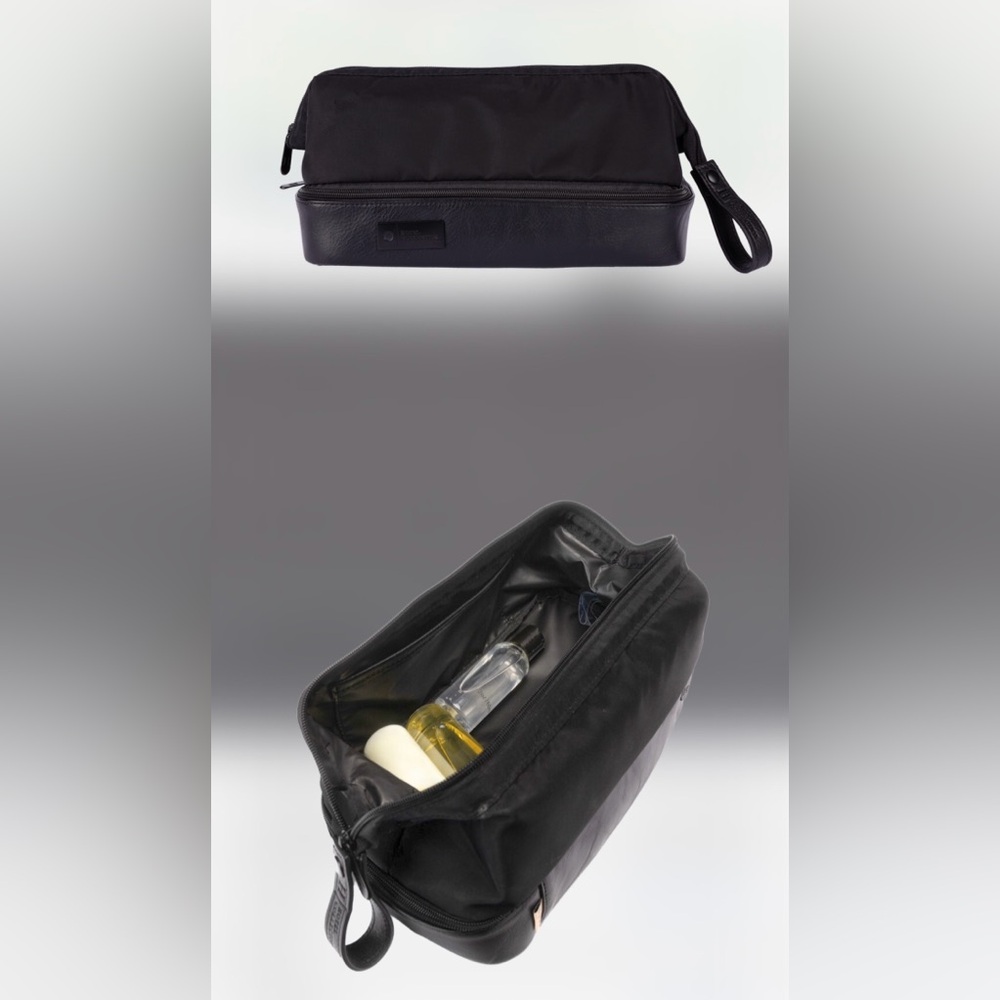 Black leather  Men's Travel Bag - Picture 2 of 5